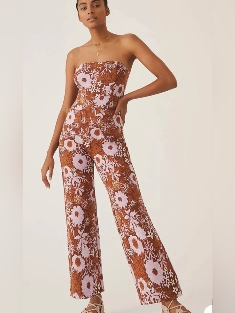 Anthropologie strapless jumpsuit NWT